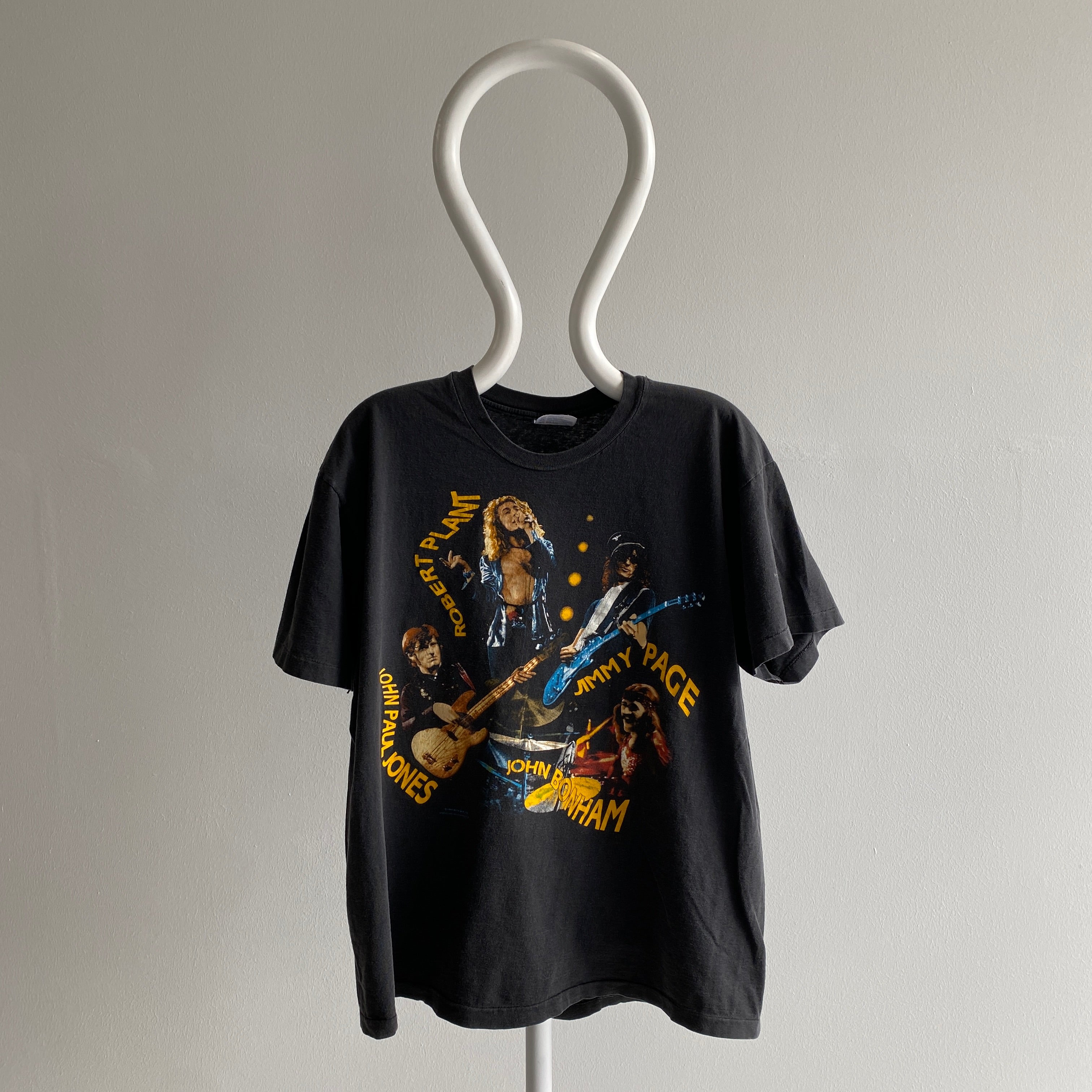 1980 (DATÉ) T-shirt Led Zeppelin Faded Rock - NBD