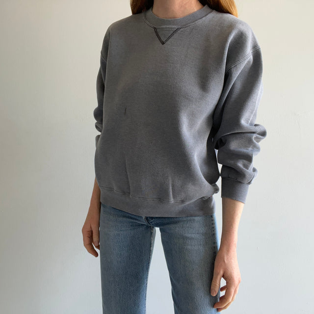 1990s Russell Brand Deep Gray Single V Sweatshirt