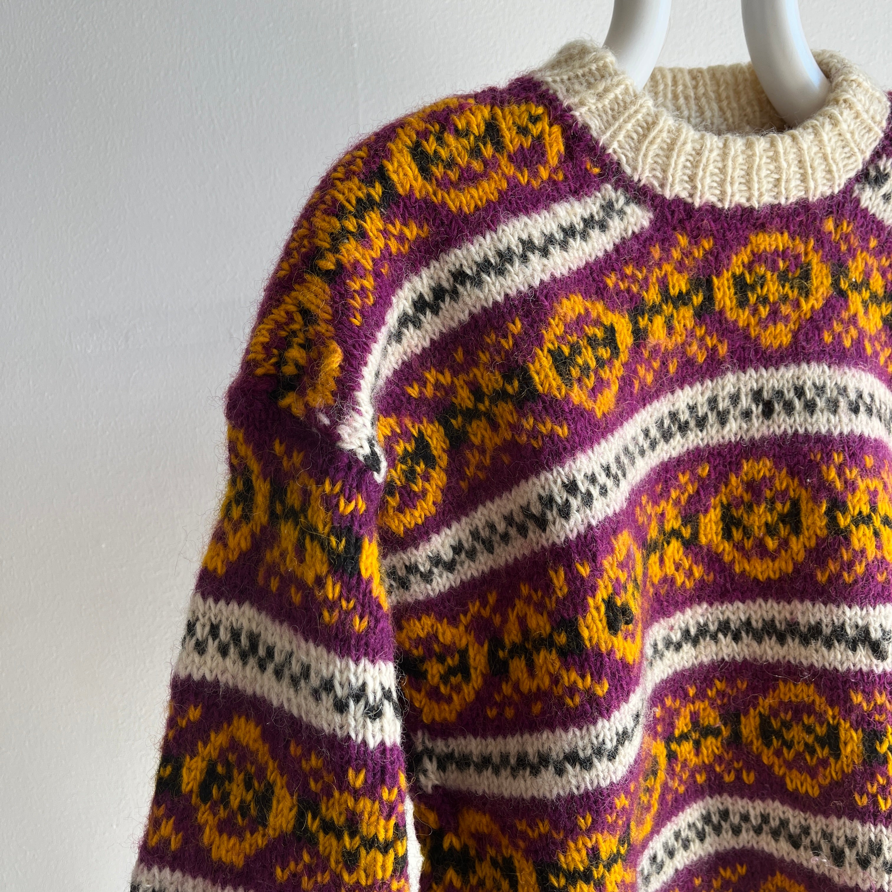 1970/80s Chunky Handknit Wool Sweater - Dreamy