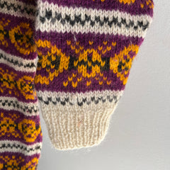 Pull en laine tricoté à la main des années 1970/80 - Dreamy