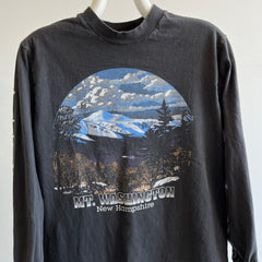T-shirt touristique à manches longues Mt. Washington New Hampshire Rad des années 1980