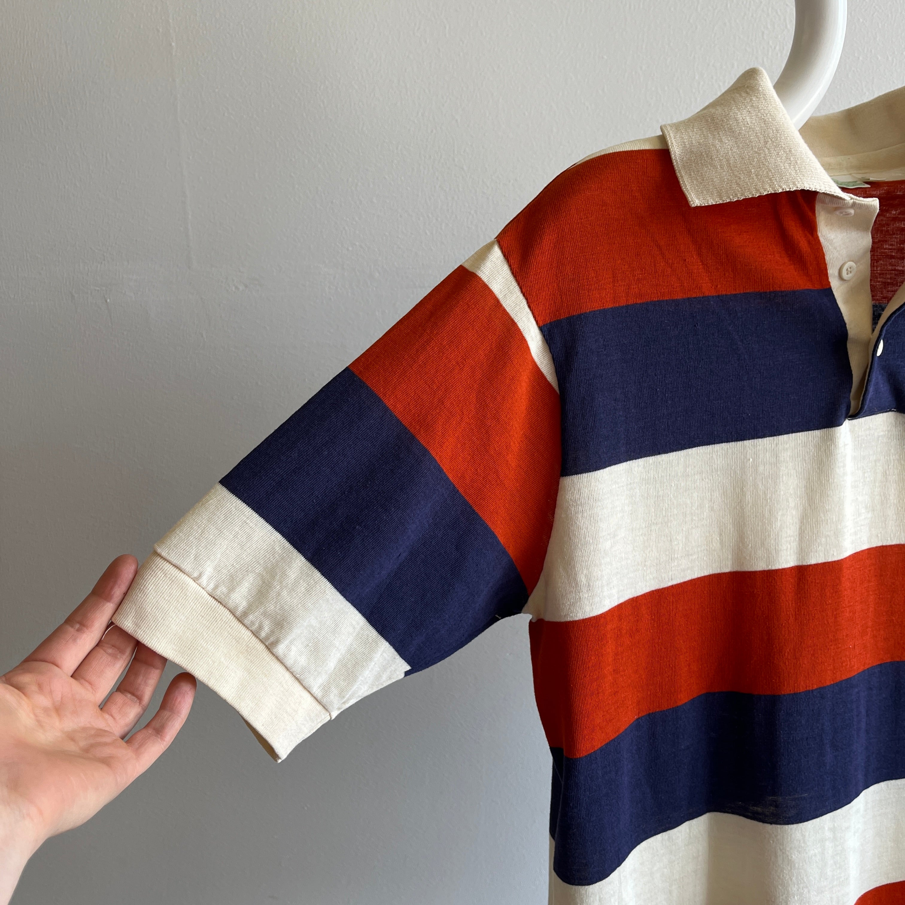 1970s Kings Road Striped Polo T-Shirt