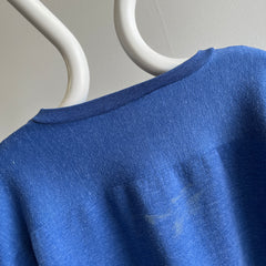 1970s Athletic Sportswear Unusual (And Rad) Blank Blue Sweatshirt