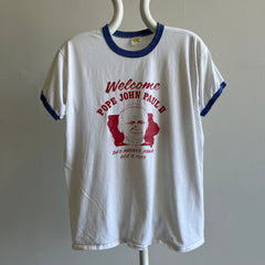 1979 Welcome Pope John Paul II Ring T-Shirt by RUSSELL!!!!