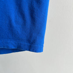 1980s Royal Blue Blank Pocket T-Shirt by FOTL