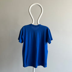 1980s Royal Blue Blank Pocket T-Shirt by FOTL