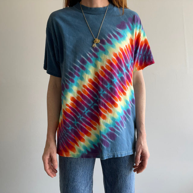 T-shirt en coton tie-dye de la marque Delta des années 1990