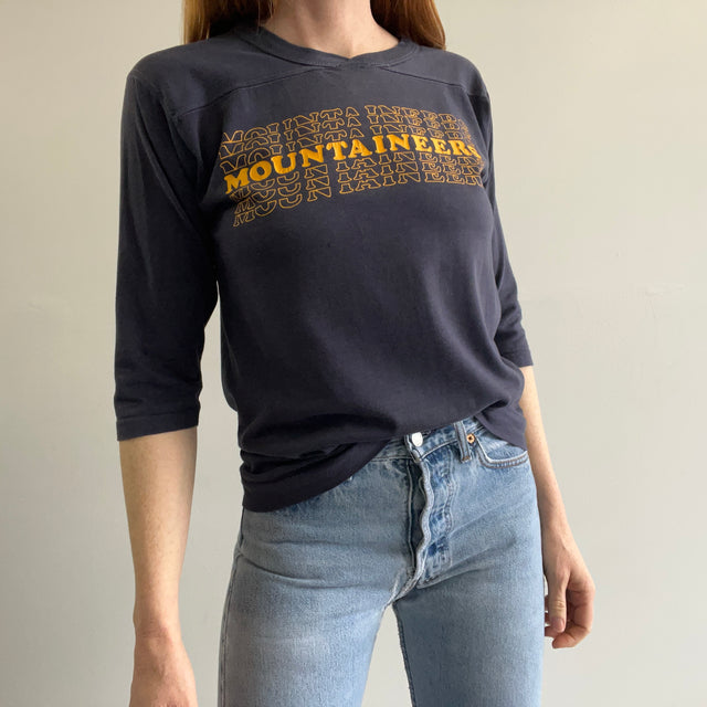 1970s Mountaineers - Virginia Tech - Super Soft Football 3/4 Sleeve Shirt