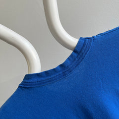 1980s Royal Blue Blank Pocket T-Shirt by FOTL