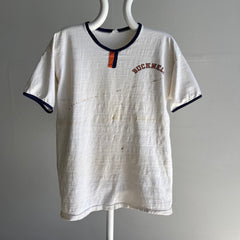1960/1970s Bucknell Rad(ly) Stained Cotton Ring T-Shirt - CE