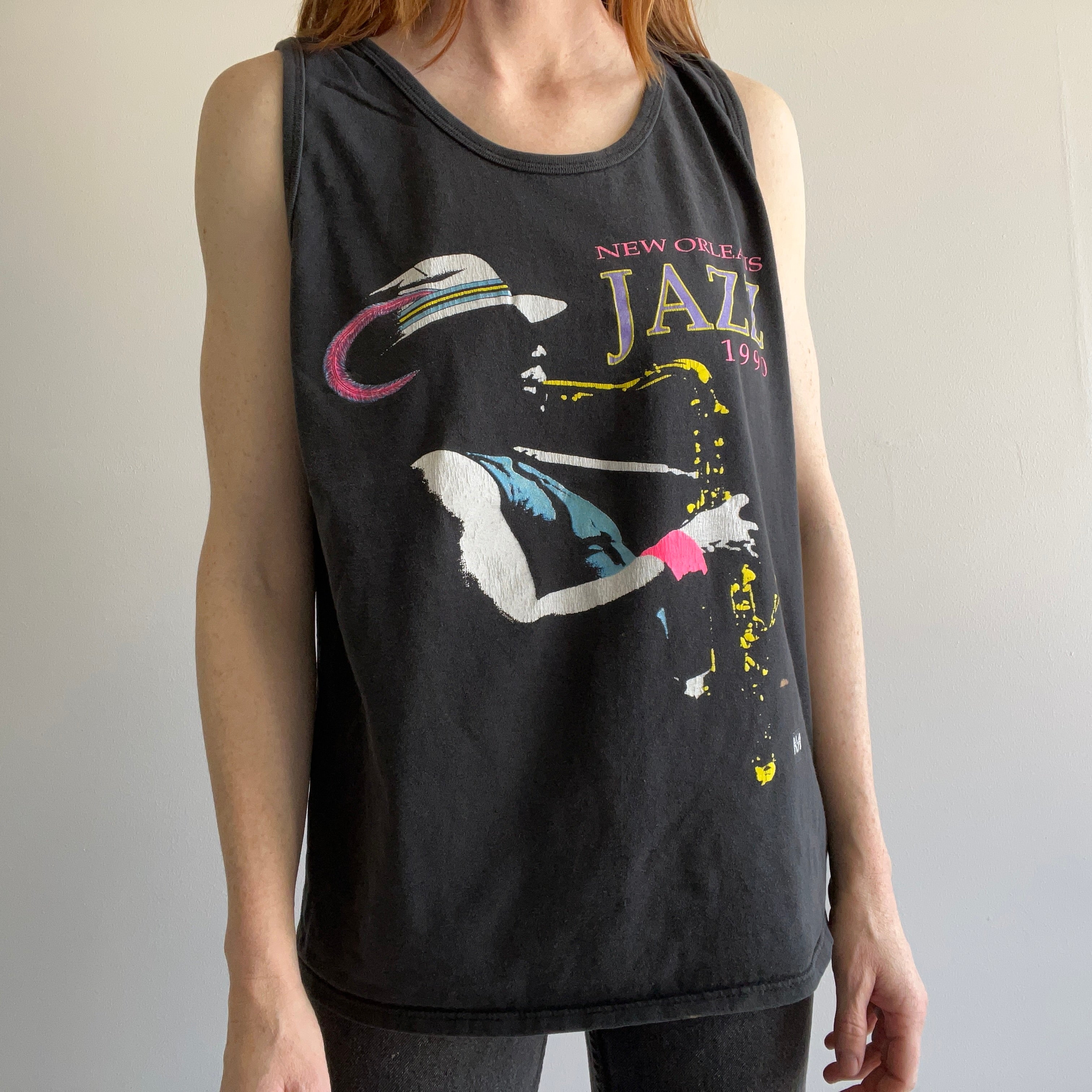 1990 New Orleans Jazz Festival Cotton Tank Top