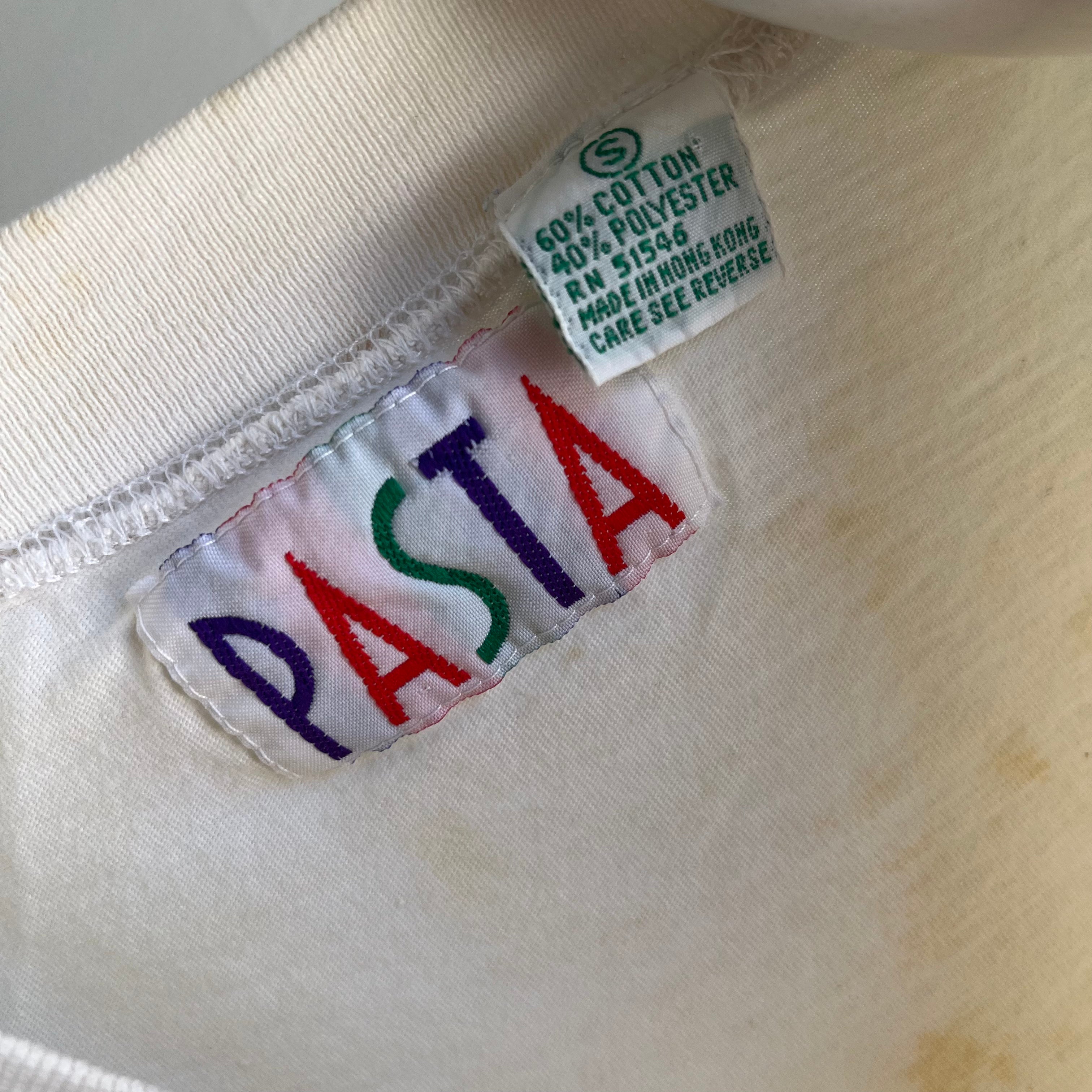 1980s CARE OF PASTA - PASTA STAINED CROP - OMFG!!!