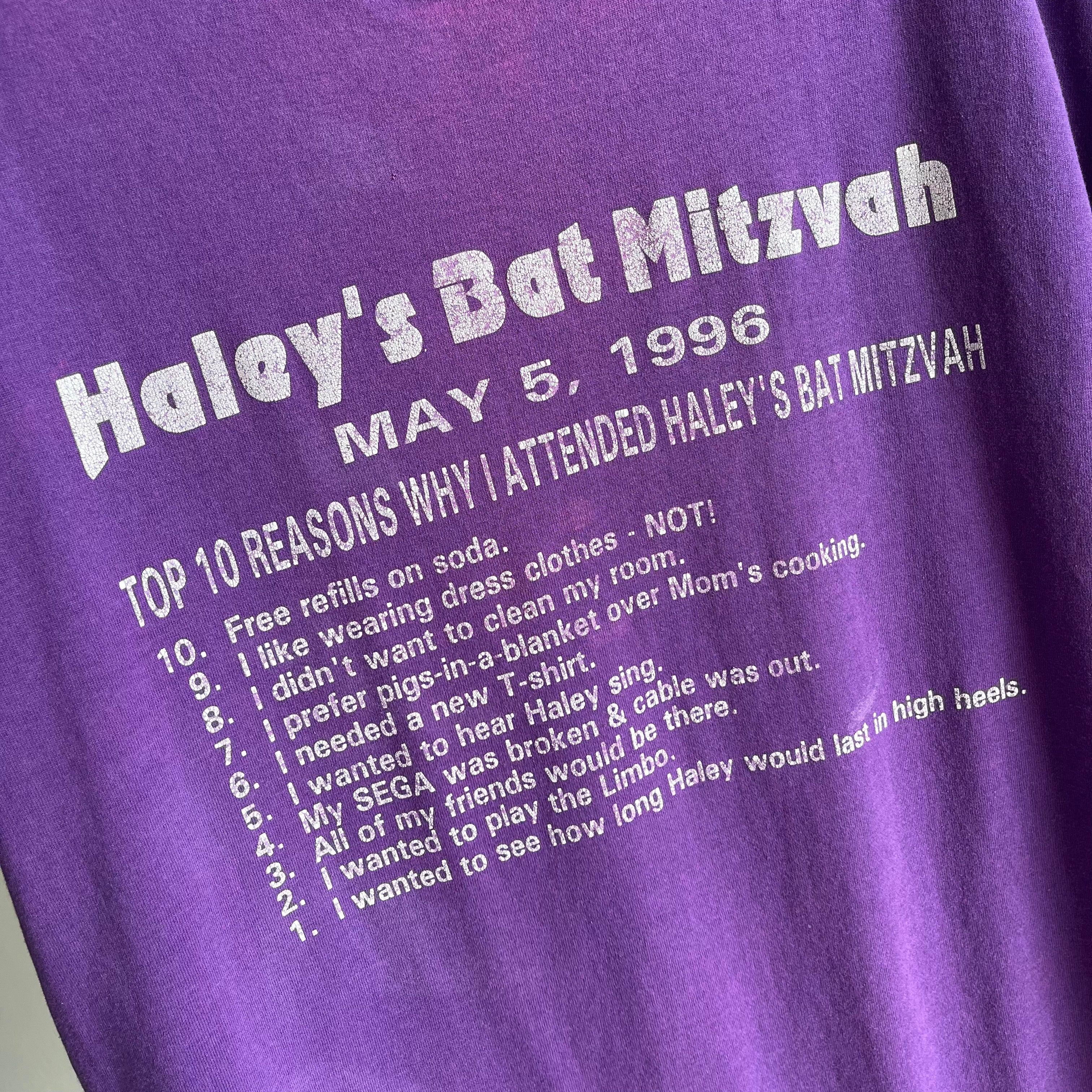 1996 Haley's Bat-Mitzvah T-Shirt...