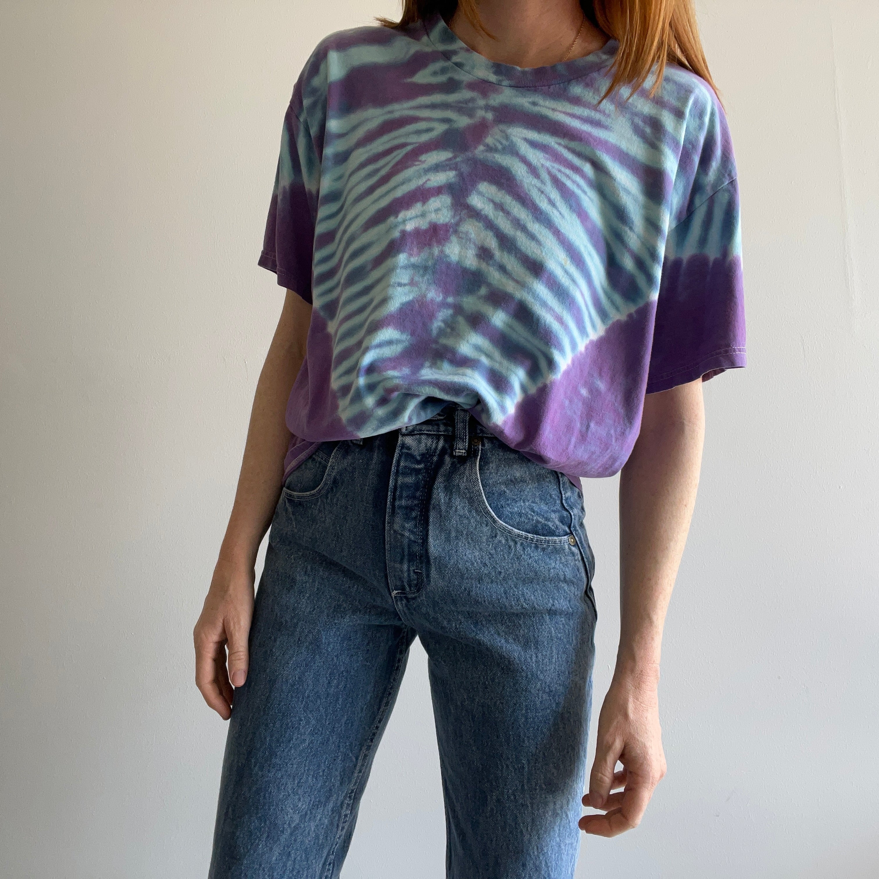 1990s Lee Brand Tie Dye Cotton T-Shirt