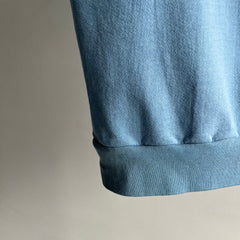 1980s Faded Sky Blue Muscle Warm Up