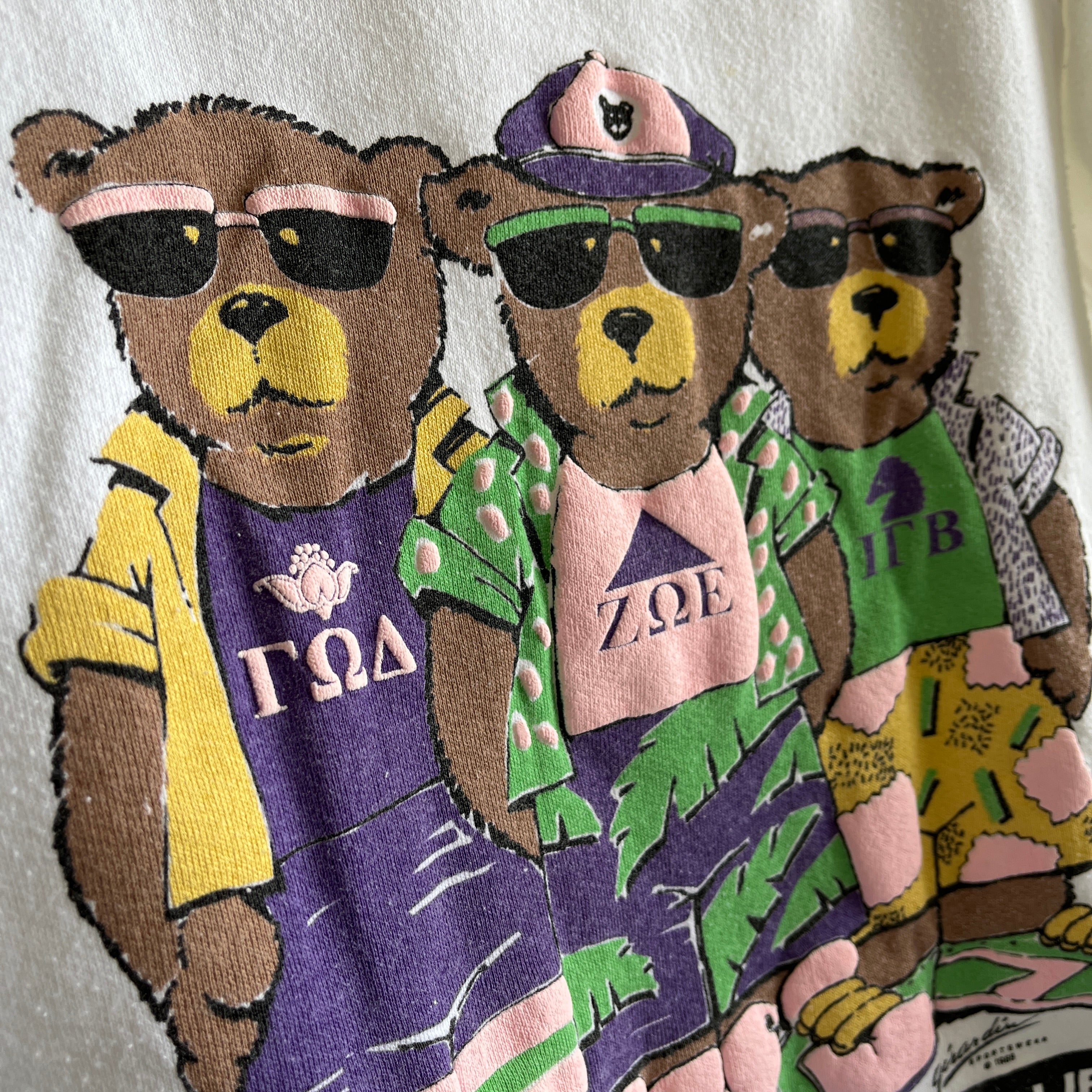 1988 The Frat Pack - Frat Bears - Naughty Bears Club - Sweat-shirt par Jerzees