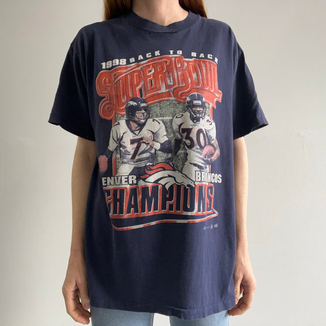 1998 Back to Back Super Bowl Denver Broncos BEAT UP T-Shirt