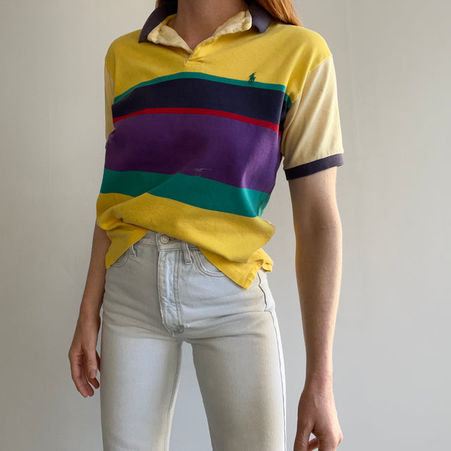 GG 1980s USA Made Ralph Lauren Striped Polo T-Shirt