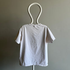 1980s Nantucket Flower Tattered Collar Cotton T-Shirt