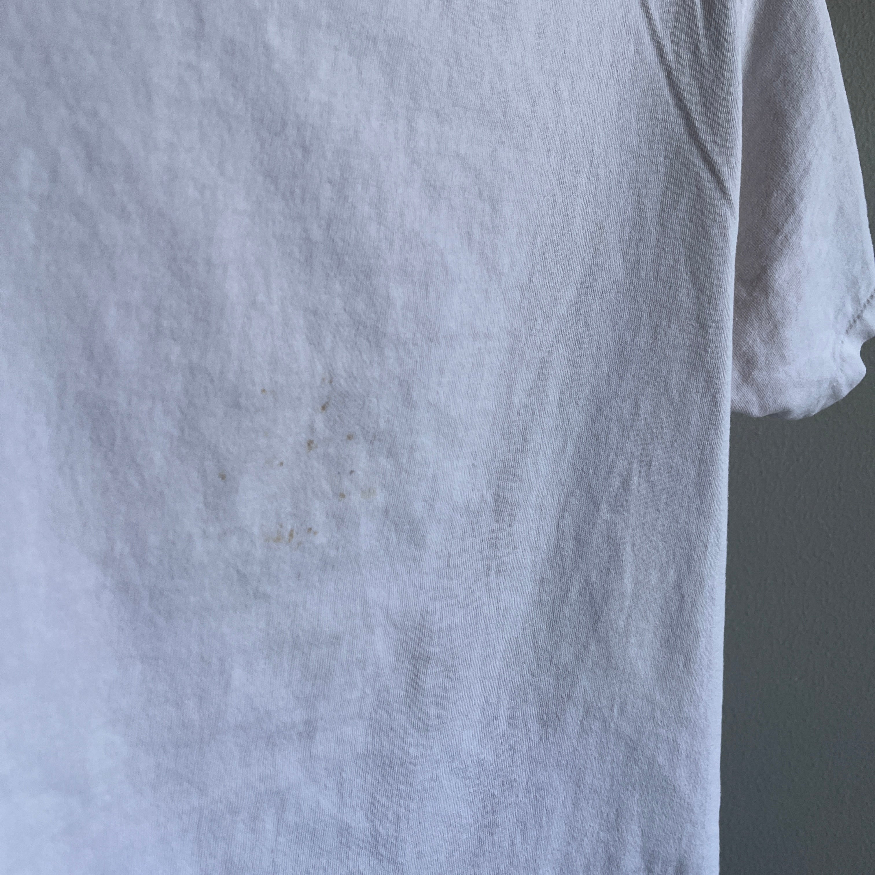 1980s Nantucket Flower Tattered Collar Cotton T-Shirt