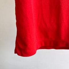 1970s Red and White Color Block T-Shirt