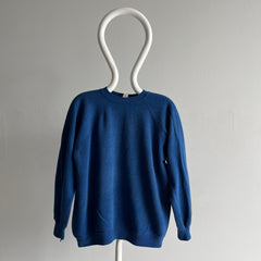 1980s Blank Blue Raglan Sweatshirt