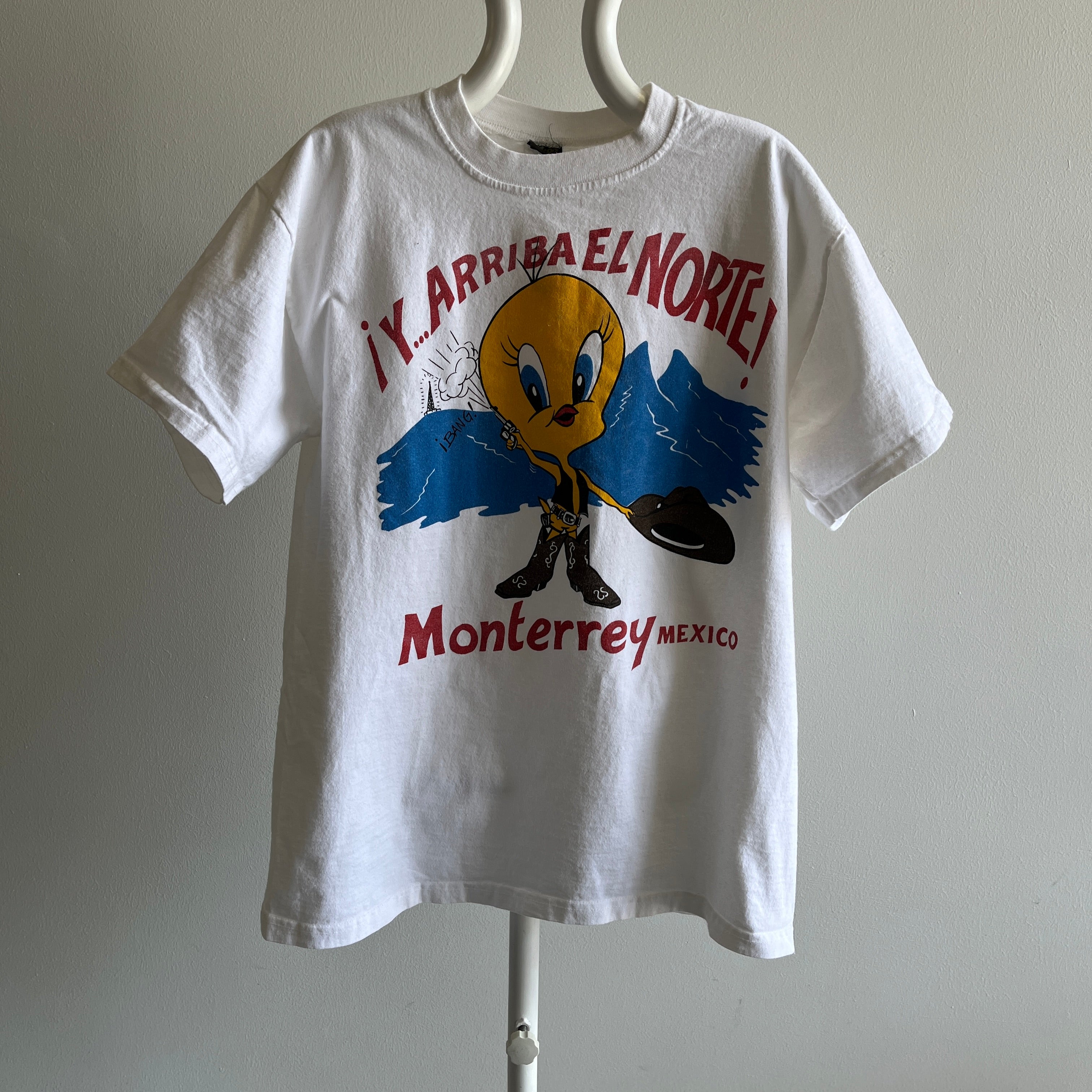 1980s Tweety Bird Tourist T-Shirt - Monterey, Mexico