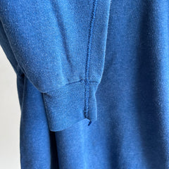 1980s Blank Blue Raglan Sweatshirt