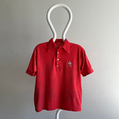 GG - 1970s Champion Blue Bar St. Thomas Polo T-shirt - Super Stained and Thin!