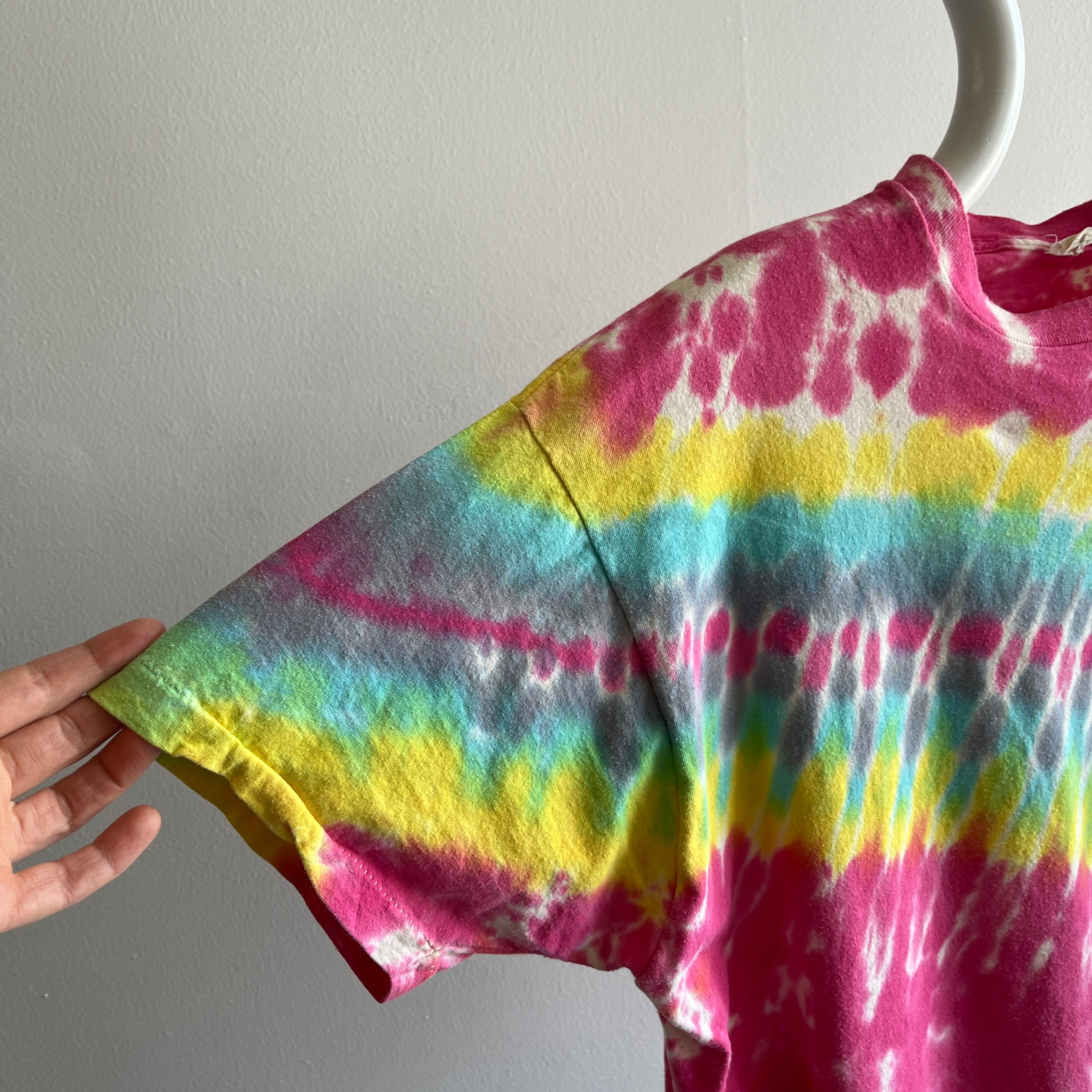 1980s Super Soft Screen Stars Larger Cotton Tie Dye T-Shirt