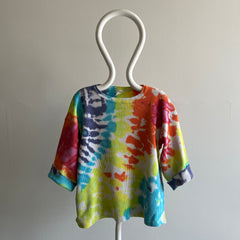 1980s Cotton Tie Dye Cut Sleeve Thermal - DREAMY!!