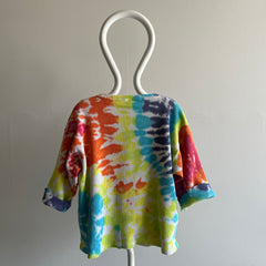 1980s Cotton Tie Dye Cut Sleeve Thermal - DREAMY!!