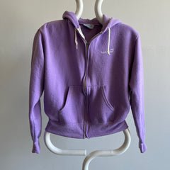 1980s Track & Court Lavender Purple Zip Up Hoodie