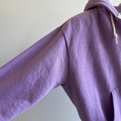 Sweat à capuche zippé violet lavande 1980s Track & Court