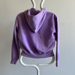 1980s Track & Court Lavender Purple Zip Up Hoodie