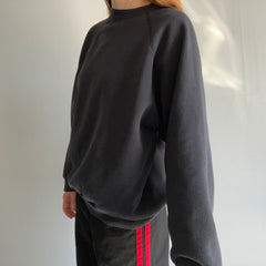 1980/90s Bleach Stained Blank Grey/Black Raglan par Ultra Fleece