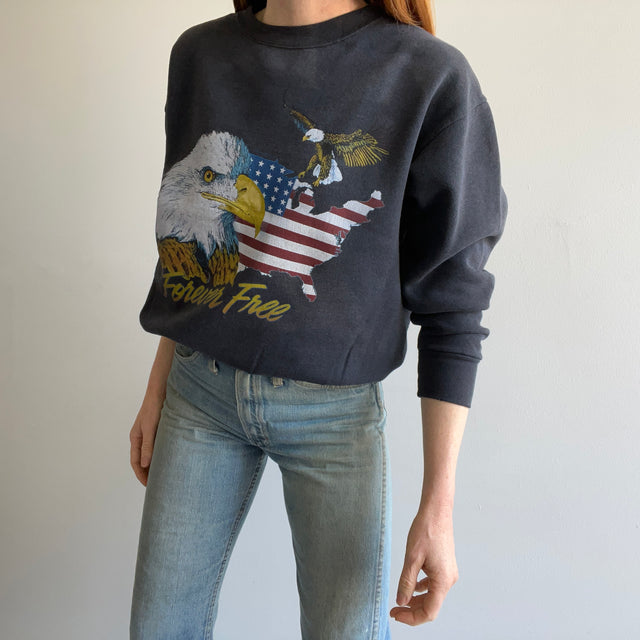 1990s Forever Free Eagle Sweatshirt