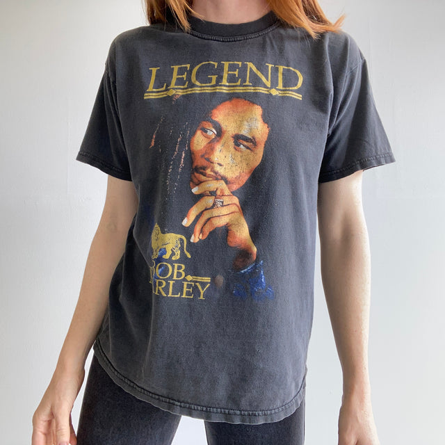 T-shirt délavé et usé Bob Marley des années 2000 (début)