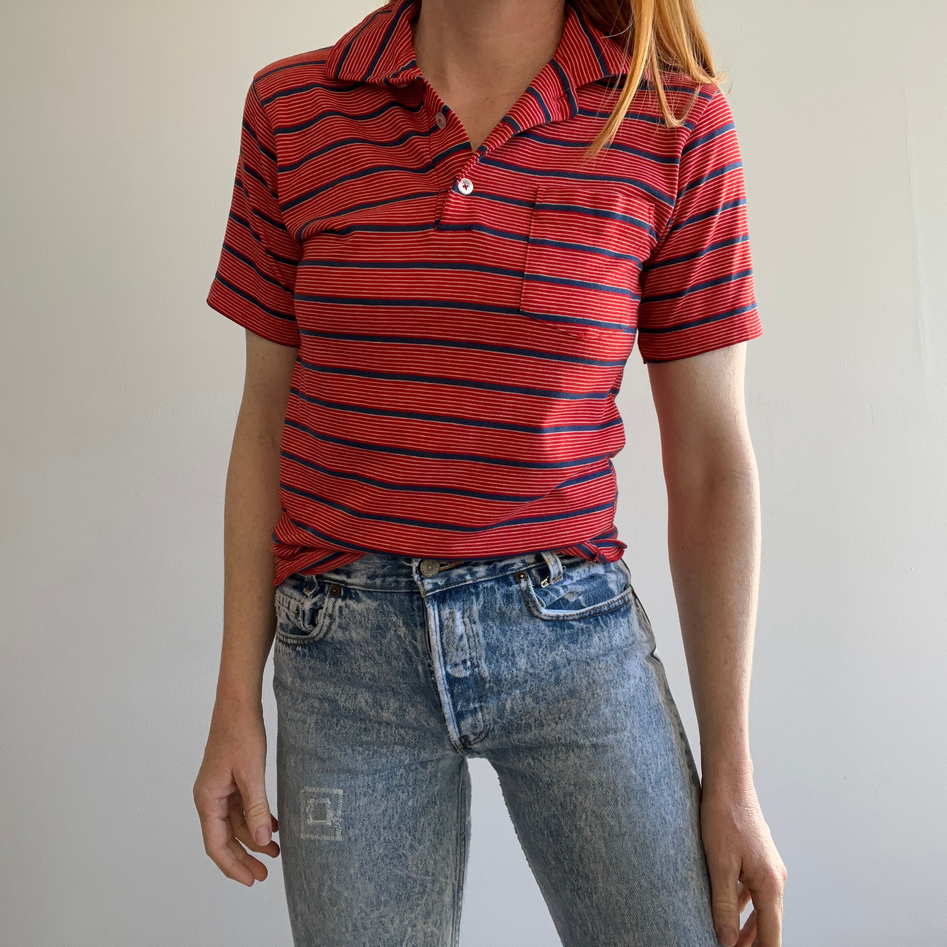 1970s Striped Polo T-Shirt