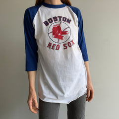 1980s Boston Red Soxs Rust Stained Baseball T-Shirt