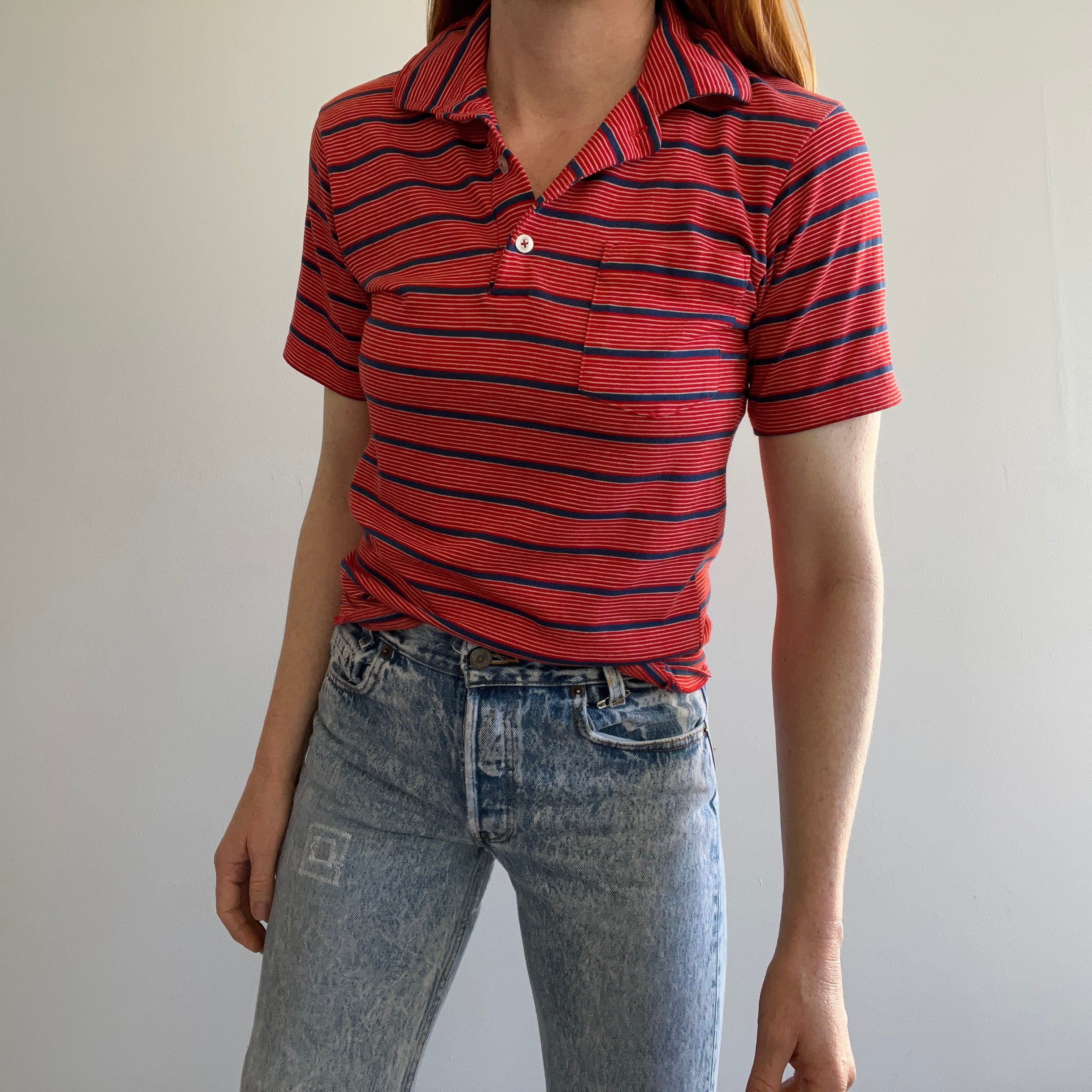 1970s Striped Polo T-Shirt