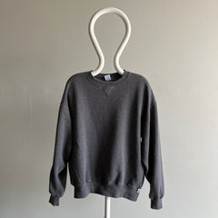 2000s Deep Gray Single V Crewneck by Russell Brand