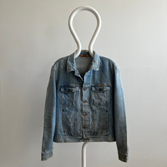 1980s Rustler Super Beat Up, Soft and Stained Denim Jacket