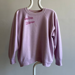 1980s San Diego, California Lavender Stained Tourist Sweatshirt
