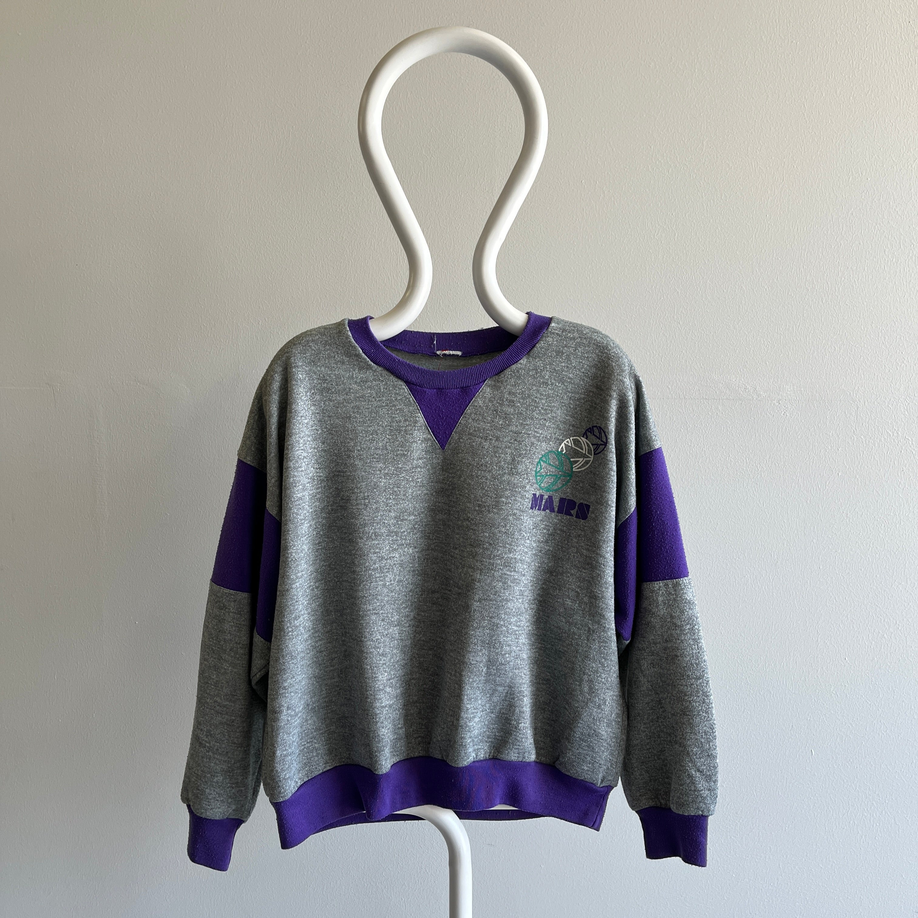 1980s Mars Color Block Sweatshirt