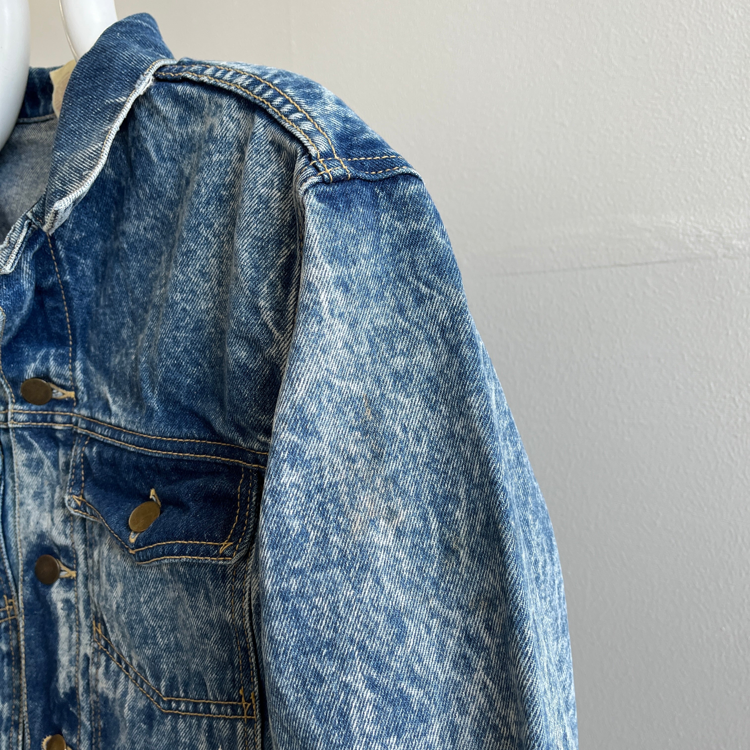 1980 USA Made Cotton Acid Wash Denim Jacket