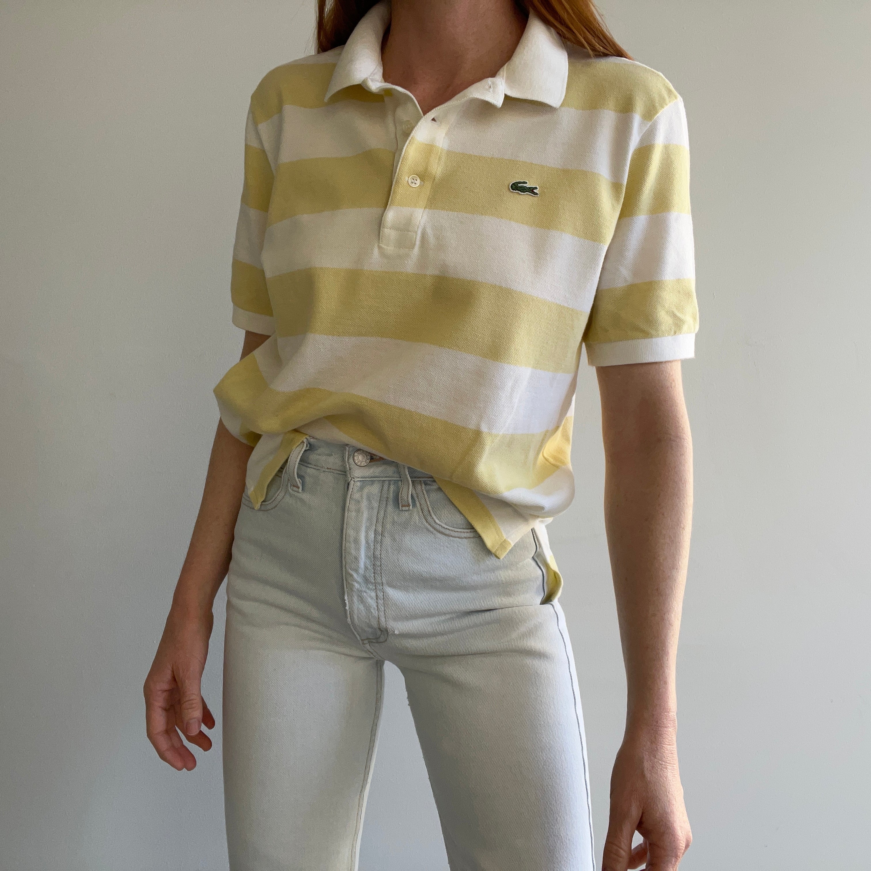 GG 1980/90s Yellow and Lacoste Polo – Red Vintage Co