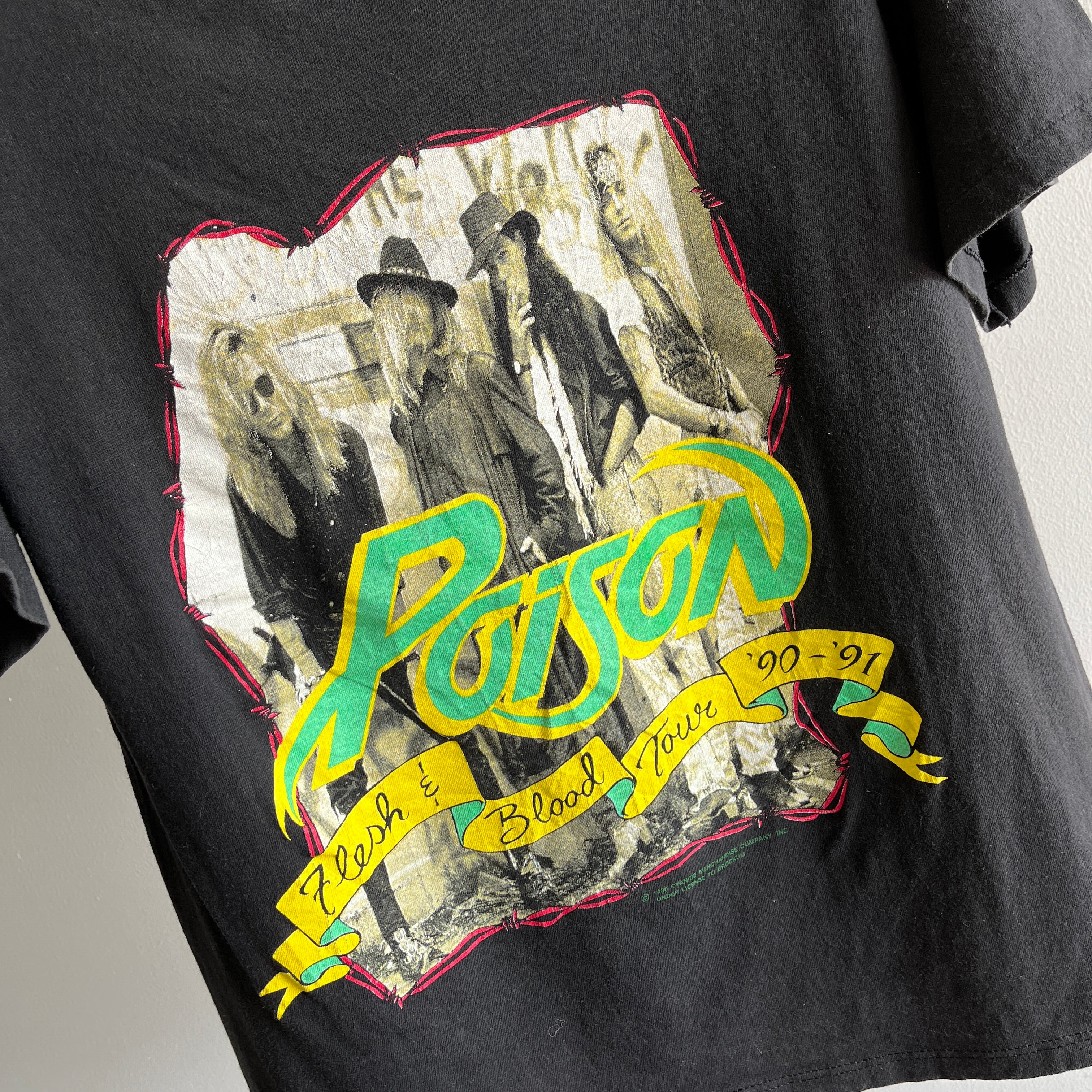 1990 Poison Cut Neck Re Print T-shirt