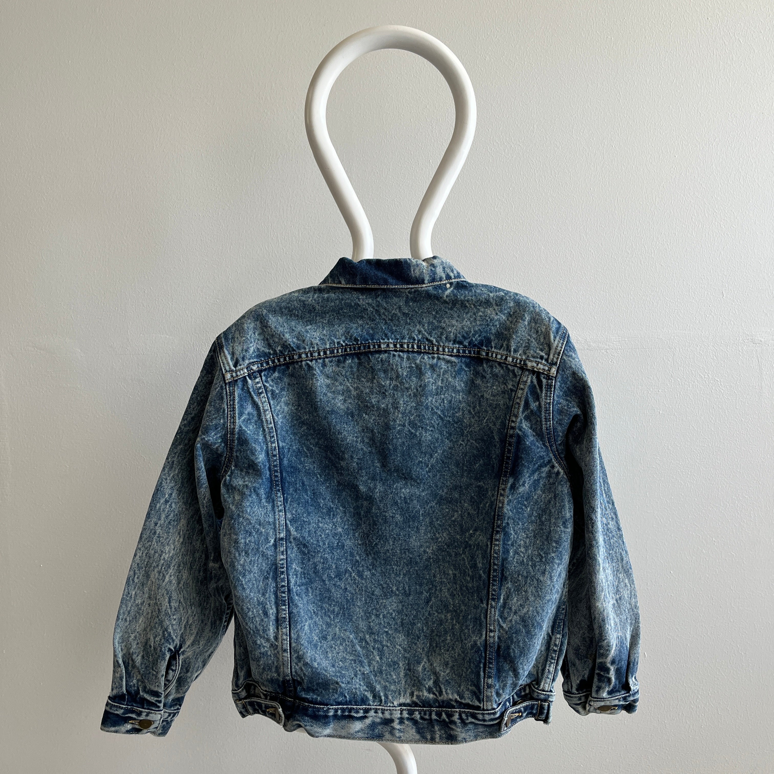 1980s USA Made Cotton Acid Wash Denim Jacket