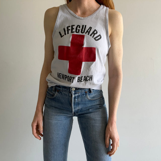 1980s (early) Lifeguard Newport Beach, CA tank top by Anvil